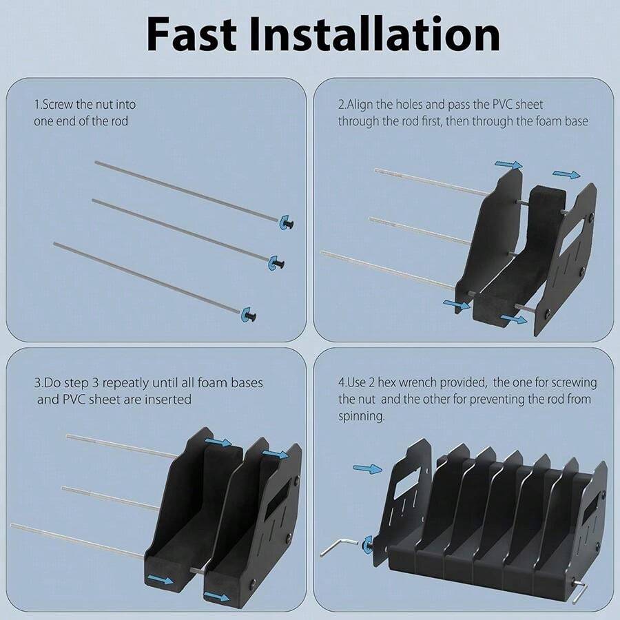 6-Slot Buttstock Storage Rack, Integrated Display Rack, EVA Buttstock ...