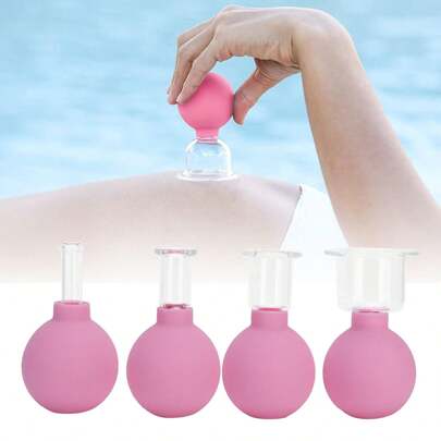 Silicone Facial Cupping Set For Beauty - Hypoallergenic, Fragrance-Free Massage Tool For Face, Eyes, Cheeks, Neck & Back - No Batteries Required