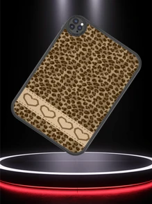 Oryginalny ręcznie malowany wzór w panterkę z nadrukiem w kształcie serca w kształcie geparda, prosty styl etui na tablet, wbudowana 360-stopniowa gruba ochrona antyupadkowa, kompatybilna z iPadem 10. generacji 10.9, przenośna skórzana osłona ochronna na tablet iPad 10.2