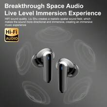 Bonola TWS 无线耳塞带触摸屏控制 LCD 耳机带 ANC 降噪游戏耳机兼容 iPhone/三星 - 黑色 - 查看 6