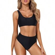 Women's Seamless Ice Silk Panties, 6 Pieces - 黑色 - 查看 6