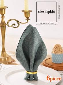 1/6pcs Linen Napkins, Soft & Smooth Linen Napkins, Can Be Folded Into Crown, Opera Fan, Triangle, Rose, French Pleats, Wine Glass Ear Shapes, Suitable For Room Decor, Dining Table Decor, Home Decor, Suitable For Festivals, Parties, Birthdays, Weddings And Dinners