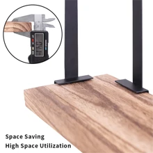 UNHO 3-Er Floating Retro Wooden Corner Shelf Shelves Mantle Solid Wood Bookcase Decor - Brown - View 6