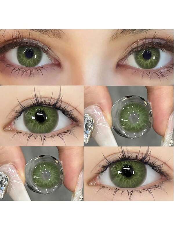 1 Paar 14,5mm farbige Kontaktlinsen, für ein Jahr verwendbar. Halloween Kostüm Cosplay