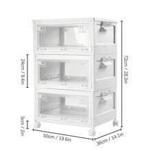 HOHOBLA LOYALHEARTDY-BTG Load Bearing Transparent Plastic Storage Box With Lid Wheels And Stackable Box[Best Gift For Family&Friends]