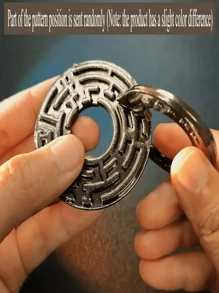 1pc Maze Lock Metal Puzzle Puzzle Adult Difficult Puzzle Toy Intelligence Development Toy Christmas, !