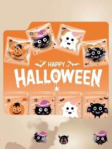 35件，创意万圣节雪花糖果包装纸万圣节派对礼物自封饼干牛轧糖包装纸，可爱饼干包装纸，万圣节主题礼品袋糖果包装纸，款式随机 - 彩色 - 查看 1