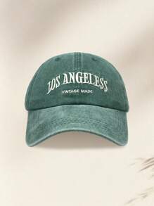 Gorra de béisbol con bordado de letras Los Ángeles, con parte superior profunda y parte superior dura, sensación retro americana de alta calidad. Sombrero de sol - A - Ver 10
