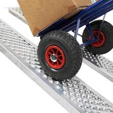 Froadp 2x Access Ramp Steel Loading Ramp Loading Ramps | Max 400 Kg | Loading Dock | Loading Rail | Galvanized Steel | Non-Slip For Car, Motorcycle, Quad, Silver - Silver - View 5
