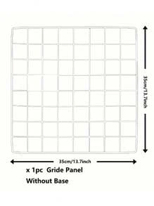 1pc Metal Display Stand For Grid Panels, Grid Display Rack, Grid Hold Base, Wall Grid Accessories, Picture Display Iron Decorative Rack, For Jewelry, School Artwork, Photo Exhibits - White - View 9