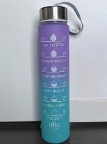 1 件 300ml/750ml/2000ml 大容量粉紫渐变 PC 水瓶 双色渐变水瓶 夏季水瓶 便携式运动健身吸管杯 适合居家户外旅行使用 - 彩色 - 查看 11