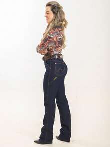 Women's Carpenter Jeans - Rửa tối - Xem 3