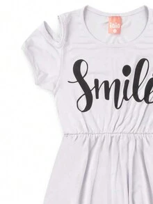 Smile Iaia White Summer Children's Dress New Holidays - 白色 - 查看 2