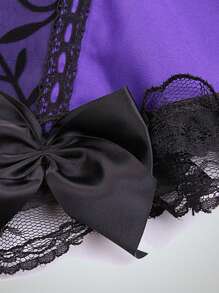 Corsetto intimo con guarnizione in pizzo, modellante in stile vintage da corte, modellatore di forma sexy - Viola - Visualizzare 8