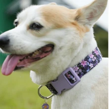 Polyester Printed Dog Collar Cute Flower Decor Pet Collar For Small/Medium/Large Dogs - Multicolor - View 7