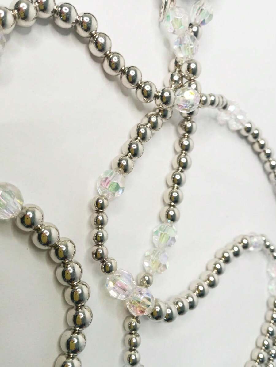 Women's Cell Phone Lanyard Gold Chain With Special End 63cm Bag Strap - 銀色 - 查看 1