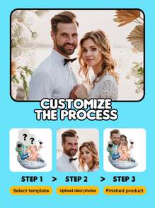 1pc Personalized Shaped Pillow Interesting Couple Gift Idea Funny Couple Gift With Photo Custom Photo Pillow Flower Heart Pillow With Text Valentine's Day Gifts Unique Gift For Father's Day, For Graduation, For Weddings, For Christmas, For Housewarming Sofa, Bed, Car, Bedroom, Living Room, Tea Room