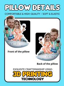 1pc Personalized Shaped Pillow Interesting Couple Gift Idea Funny Couple Gift With Photo Custom Photo Pillow Flower Heart Pillow With Text Valentine's Day Gifts Unique Gift For Father's Day, For Graduation, For Weddings, For Christmas, For Housewarming Sofa, Bed, Car, Bedroom, Living Room, Tea Room