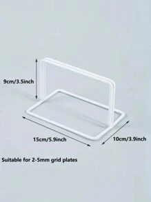 1pc Metal Display Stand For Grid Panels, Grid Display Rack, Grid Hold Base, Wall Grid Accessories, Picture Display Iron Decorative Rack, For Jewelry, School Artwork, Photo Exhibits - White - View 4
