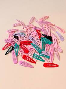 40 szt. (1,97 cala, 5 cm) śliczne spinki zatrzaskowe, błyszczące wielokolorowe spinki do włosów, odpowiednie do cienkich włosów, codzienne akcesoria