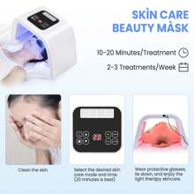 Red Light Theràpy Màsk, 7 Colors LED Face Màsk Light Theràpy, Led Light Theràpy For Face, Skìn Care Beauty Màsk At Home - 白色 - 查看 4