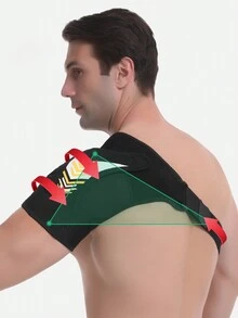 1pc Adjustable Compression Sports Shoulder Support, Fitness Weight Lifting Brace - Multicolor - View 7