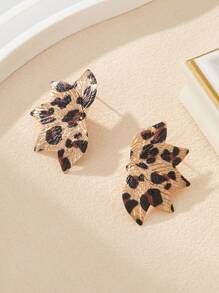 1 Đôi Bông Tai Họa Tiết Da Báo Phong Cách Âu Mỹ Mới, Bông Tai Thiết Kế Độc Đáo Hàng Ngày Sang Trọng - Nhiều màu - Xem 5