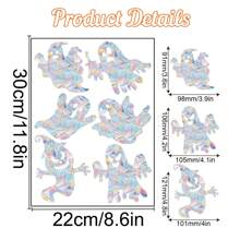 Rainbow Suncatcher Window Stickers PVC Cat Butterfly Prism Glass Wall Sticker Home Kids Bedroom Decoration Self Adhesive Decal, Stickers, Wall Decal, Vinyl Decal For Home Decorations, Spring Decoration Items Refresh Your Home, Festival Decoration Stickers Gifts Birthday Graduation - Multicolor - View 19