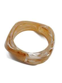 1pc Marbled Tie Dye Translucent Acrylic Bangle Bracelet, Fashion Accessory For Women - Bracelet - View 10