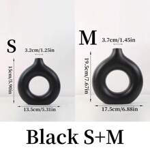 1/2/3 件黑色塑料甜甜圈花瓶，塑料花瓶适用于家居装饰，极简主义波西米亚风格装饰，适用于婚礼晚宴桌派对客厅办公室卧室、节日礼物、圣诞礼物 - 彩色 - 查看 10