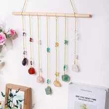 1 Mặt dây chuyền pha lê tự nhiên Chakra Mặt dây chuyền đá chữa bệnh thô Yoga Chakra Năng lượng Đá quý Quà tặng trang trí - Mặt dây chuyền đá thô - Xem 4