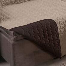 Shield Retractable Sofa Protector 400 Threads 2.20m Seat 4 Seats 2 Modules Quilted Shawl - Hồng-Thuốc Lá - Xem 4