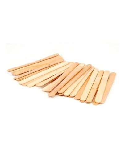 Palitos de Sorvete de Picolé de Madeira com Ponta Redonda, 100 Unidades,