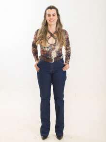 Women's Carpenter Jeans - Agua verde azul - Ver 1