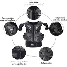 Equipo de moto de campo para niños, 5 piezas, chaqueta de protección de motocicleta juvenil, equipo de protección para motocross con coderas, rodilleras y protector de pecho, apto para niños y niñas de 4 a 12 años, para bicicleta de montaña y ciclismo