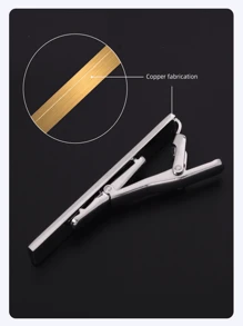 5pcs Men Fashion Personalized Versatile Tie Clips, Silver Business Casual Tie Pin Suitable For Formal Suit Wear Men Necktie