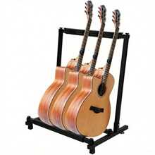 Multi Guitar Stand Guitar Rac Guitar Display Floor Stand Foldable Universal Display Rack Guitars Display Stand Rack Guitar Stand For Multiple Guitars For 3 Guitars - 3 支架 - 查看 2