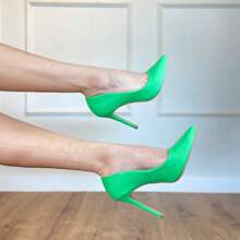 Women's Pumps Pointed Toe 11cm Heel Angela Galvão - 綠色 - 查看 3