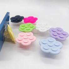硅胶吸盘手机握把支架，可扩展和折叠手机握把支架，免提镜子淋浴壁挂手机支架，用于自拍和视频，兼容 、Android 手机，生日、家人、朋友的礼物，推拉式手机握把，手机配件 - 彩色 - 查看 2