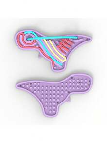 1 pieza Tablero de actividad sensorial, juguete de inquietud de silicona para aliviar el estrés, calmar, enfocar, TDAH y, juguetes sensoriales de 6 colores controlador de juegos para niños de 3+ y adultos - Multicolor - Ver 8