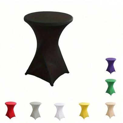  Indoor-Beauty's High-Quality Spandex Stretch Square Corners Tablecloth For Tables: Perfect For Outdoor Parties, DJ Tradeshow, Banquets, Vendors, And Weddings(Multiple Colors And Sizes Available)