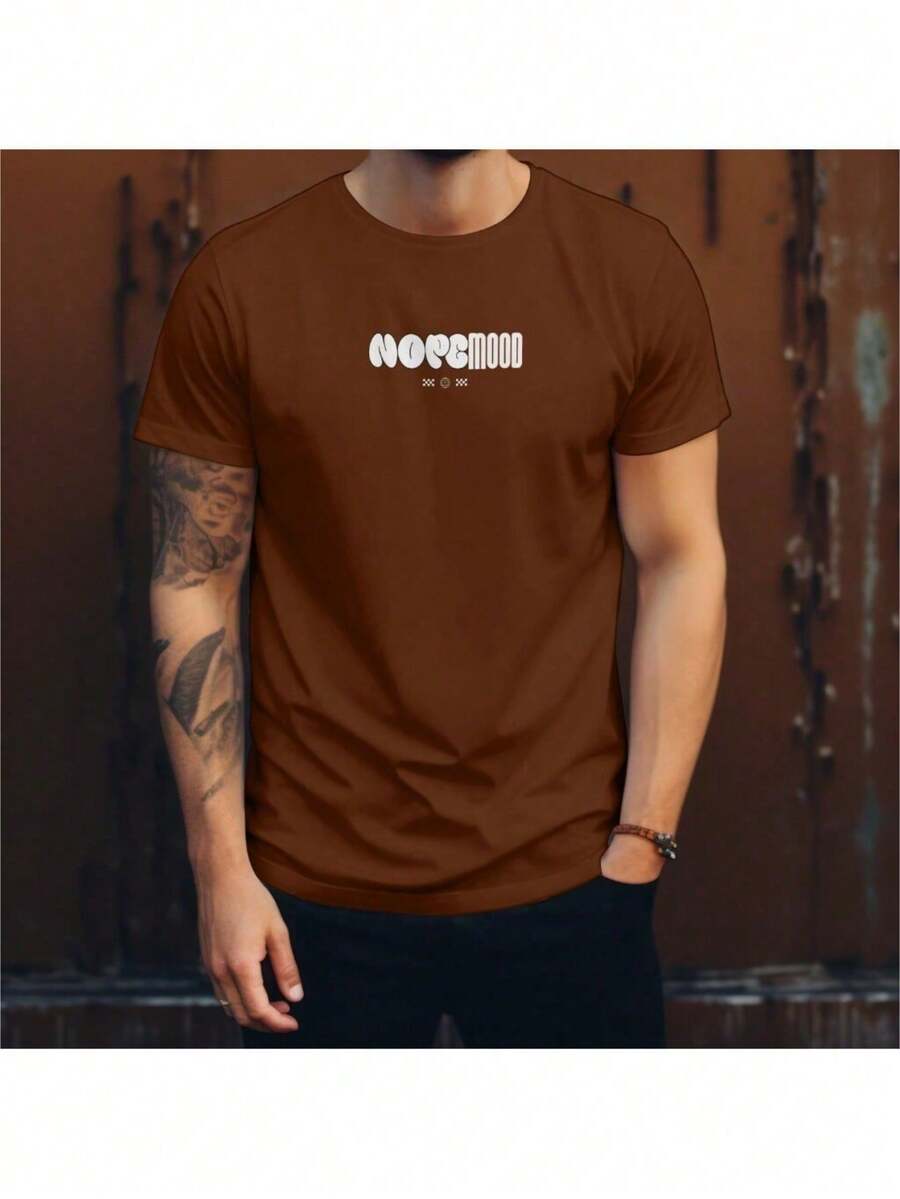 NOPEMOOD Streetwear Men's And Women's T-Shirt Promotion Street Style Printed Nope Mood Streetwear SILPJ1 - Rỉ Nâu - Xem 1
