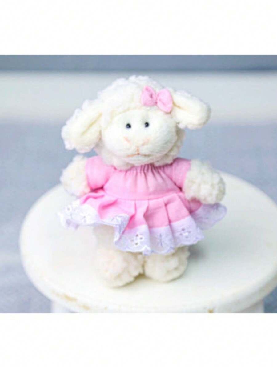 Sheep Family 12cm Dress With Lace For Decoration - 1 Piece - 羅莎 - 查看 1