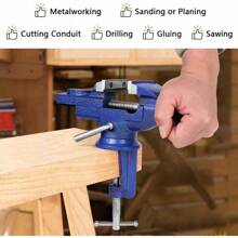 Bench Vice 2.5" 65mm Vices For Workbench 360 Degrees Swiveling Portable Table Vice Adjustable Mini Table Bench Vice Clamp For Workshop Factory, Tools For Men - 65mm - View 1