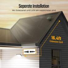 2 Pack 113 Bright LEDs Solar Outdoor Lights,7000K Cool White Lights With Motion Sensor, Solar Flood Lights Dusk To Dawn,16ft Extension Cable, IP65 Waterproof Security Lights For Patio Garden Barn Porch - 黑色 - 查看 8