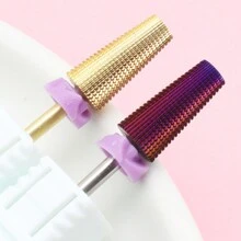 Easy Nail Double Hand Use 5 In 1 Tungsten Steel Nail Milling Drill Bits, Multi-Functional Carbide With High Hardness For Long-Term Gel Removal, 2.35mm Shank Diameter