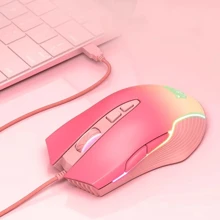 Mouse Gamer Onikuma Cw905 Con Luz Led Rgb Color Verde Difuminado - Rosa - Ver 1