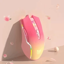 Mouse Gamer Onikuma Cw905 Con Luz Led Rgb Color Verde Difuminado - Rosa - Ver 2