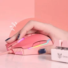 Mouse Gamer Onikuma Cw905 Con Luz Led Rgb Color Verde Difuminado - Rosa - Ver 3