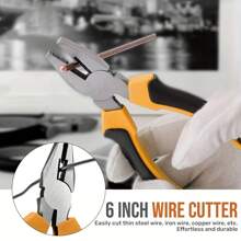 24 In 1 Multifunctional Home Repair Hand Tool Set Pliers Wrench Hammer Tape Measure Screwdriver Yellow Hardware With Toolbox - 黃色 - 查看 5
